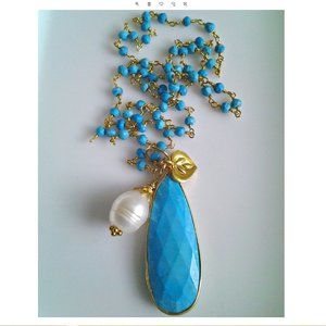 VERMEIL ANS TURQUOISE NECKLACE